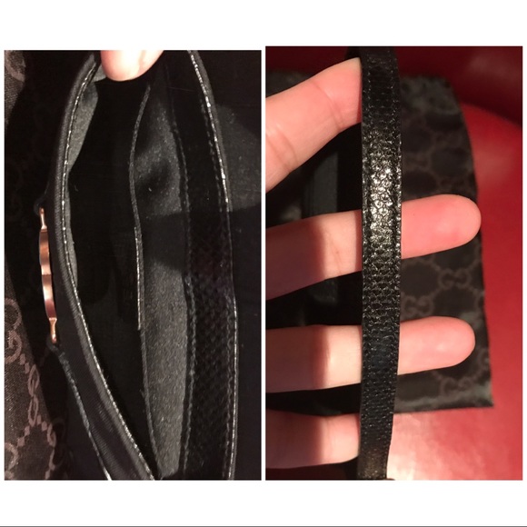 **SOLD**    GUCCI- Black Satin Mini sachet - Picture 5 of 8